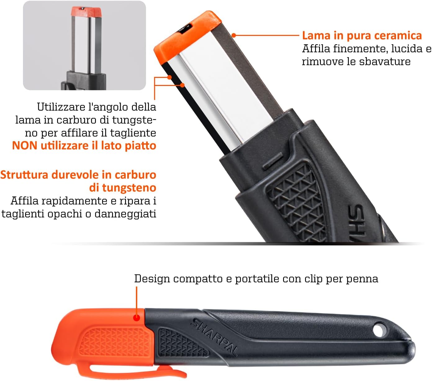 Detalle de SHARPAL 129N: Affilatrice multiuso per utensili da giardino e lame affilate in pochi gesti