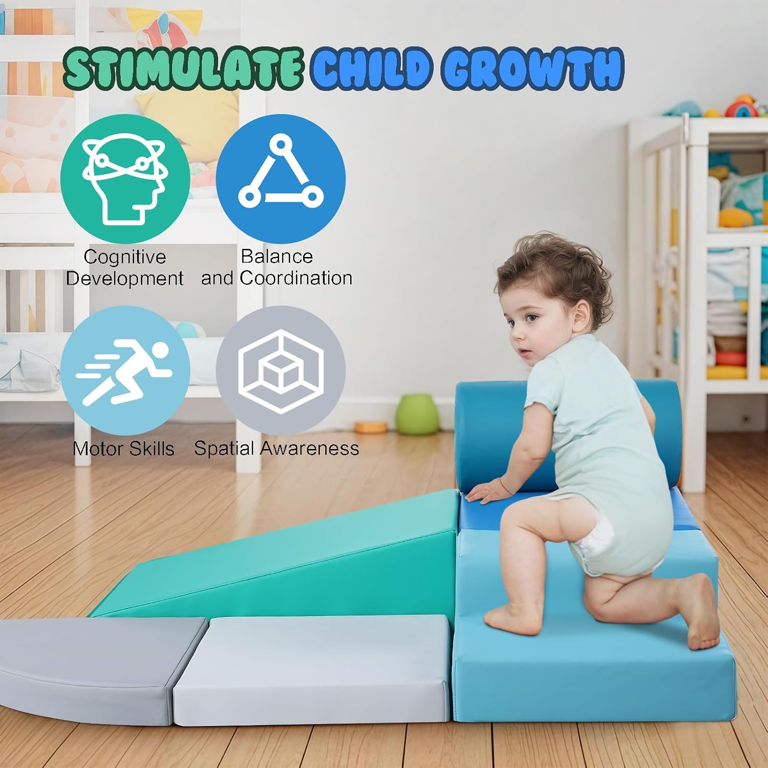 Detalle 2 de Parcours motricité bébé PU 6 pièces