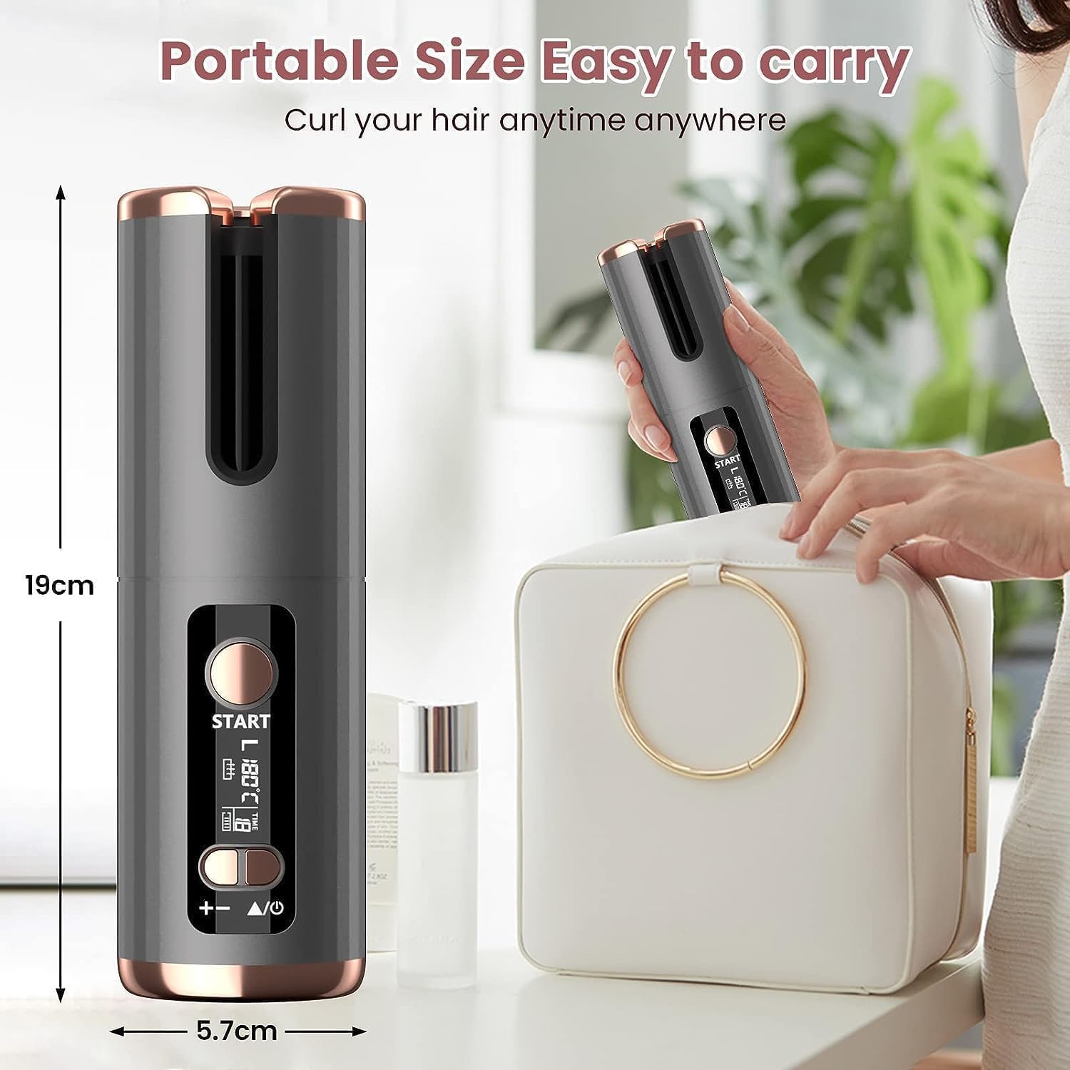 Thumbnail 5 de Automatic Hair Iron: Cordless Hair Curler with 6 Temperature Settings and USB Recharge