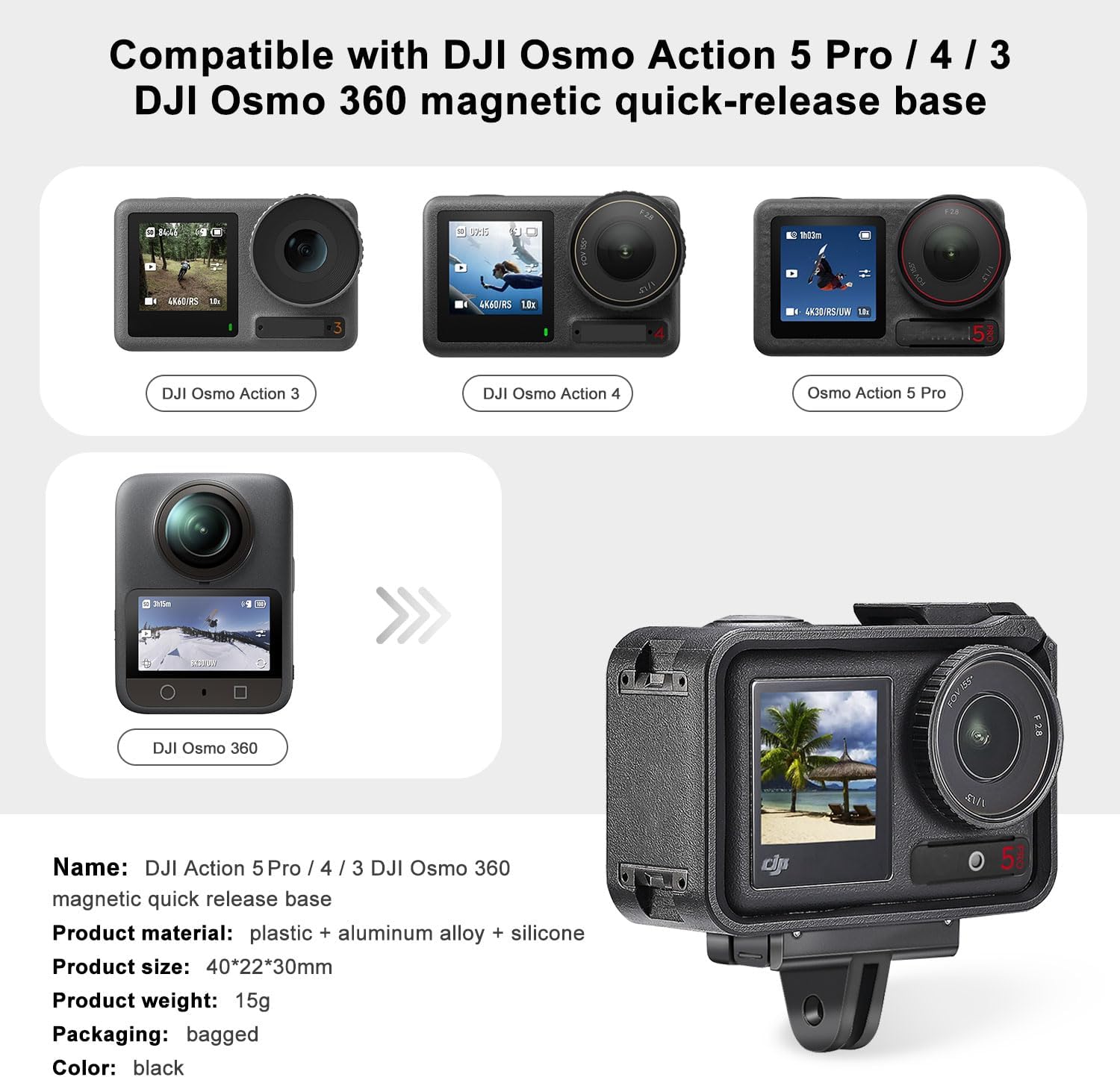 Thumbnail 2 de FiTSTILL Action Camera Magnetic Adapter Mount