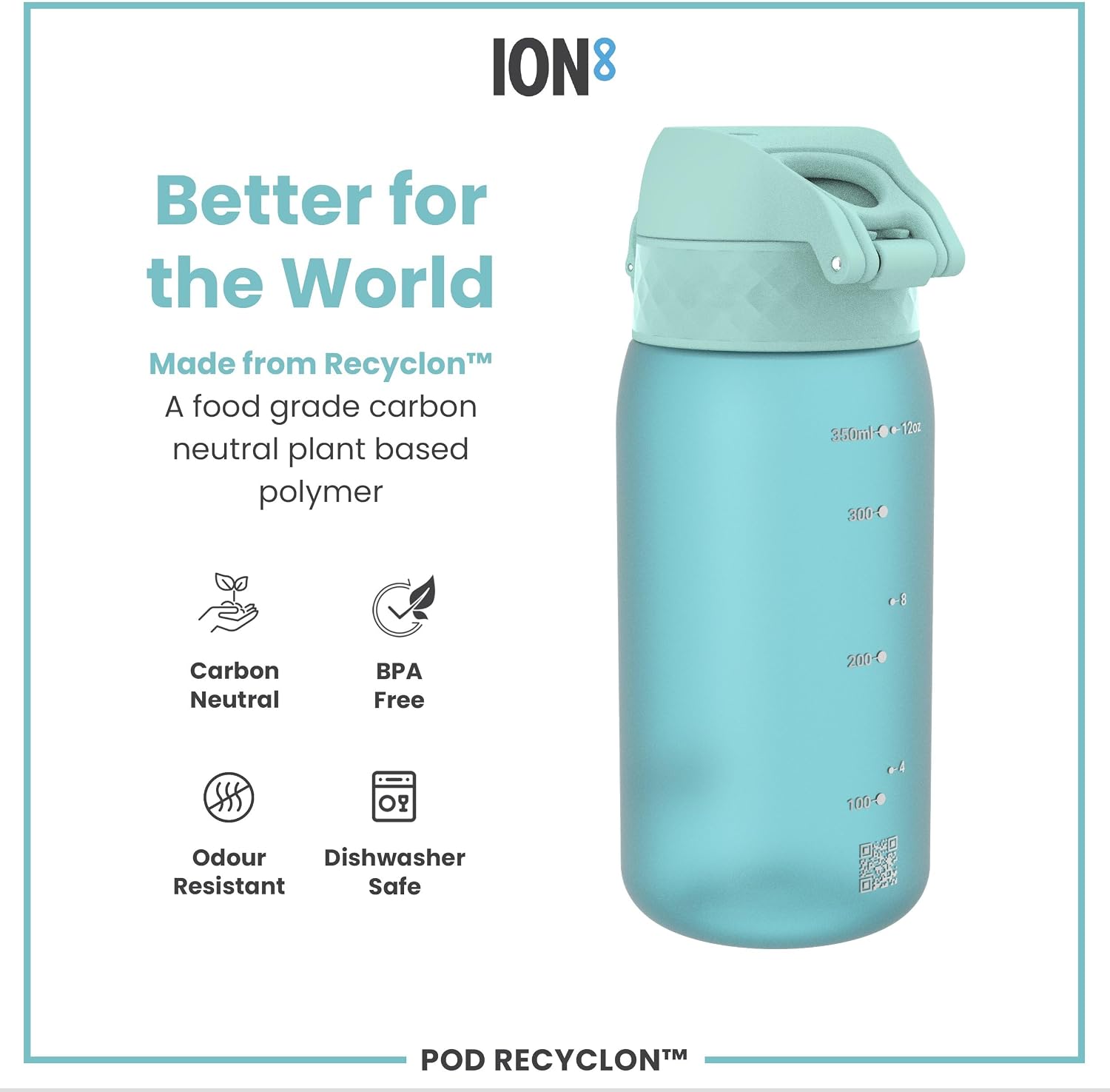 Thumbnail 4 de Ion8 Kids Water Bottle 350 ml / 12 oz – Leak‑Proof, Easy Open Flip Lid, BPA Free