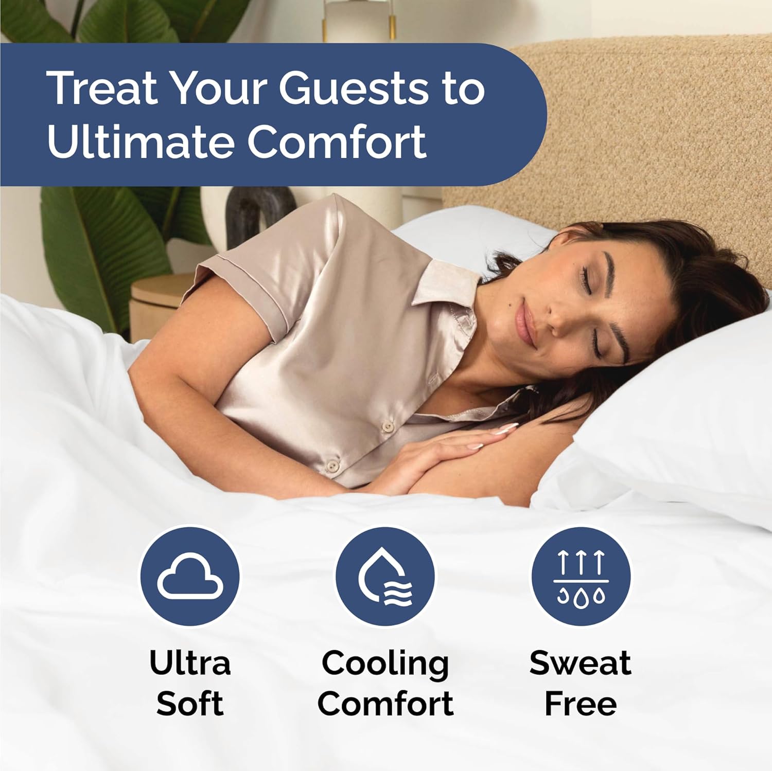 Thumbnail 2 de Bulk Case Pack of 10 Sheet Sets – Complete 6 Piece Queen Bedding in White