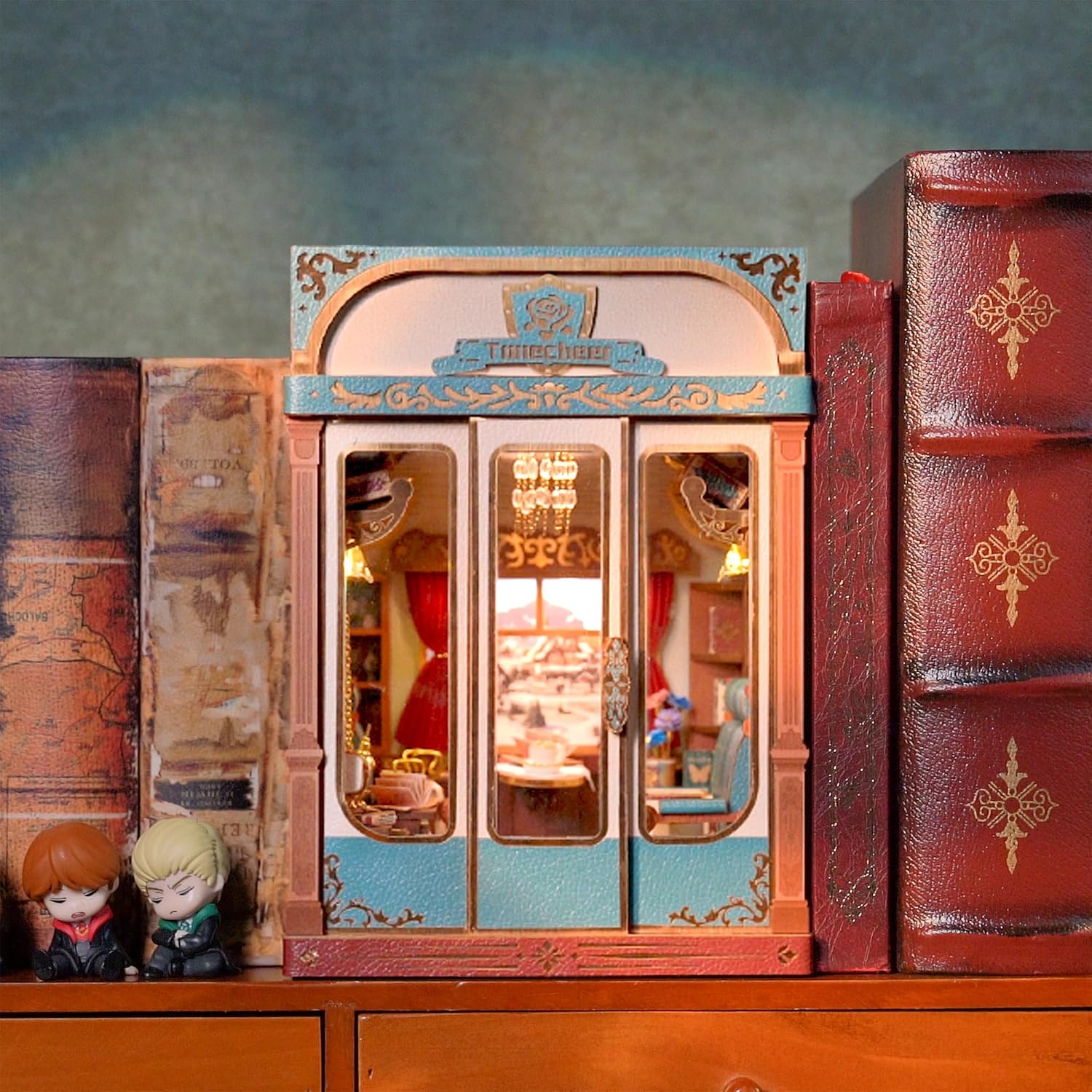 Thumbnail 6 de Tonecheer Motion Scene Book Nook Kits 8,8"