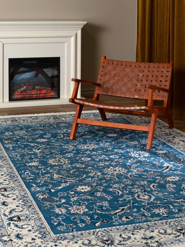Detalle de RugVista Nain Florentine Rug, 160 x 230 cm, Light Blue, Medium Pile