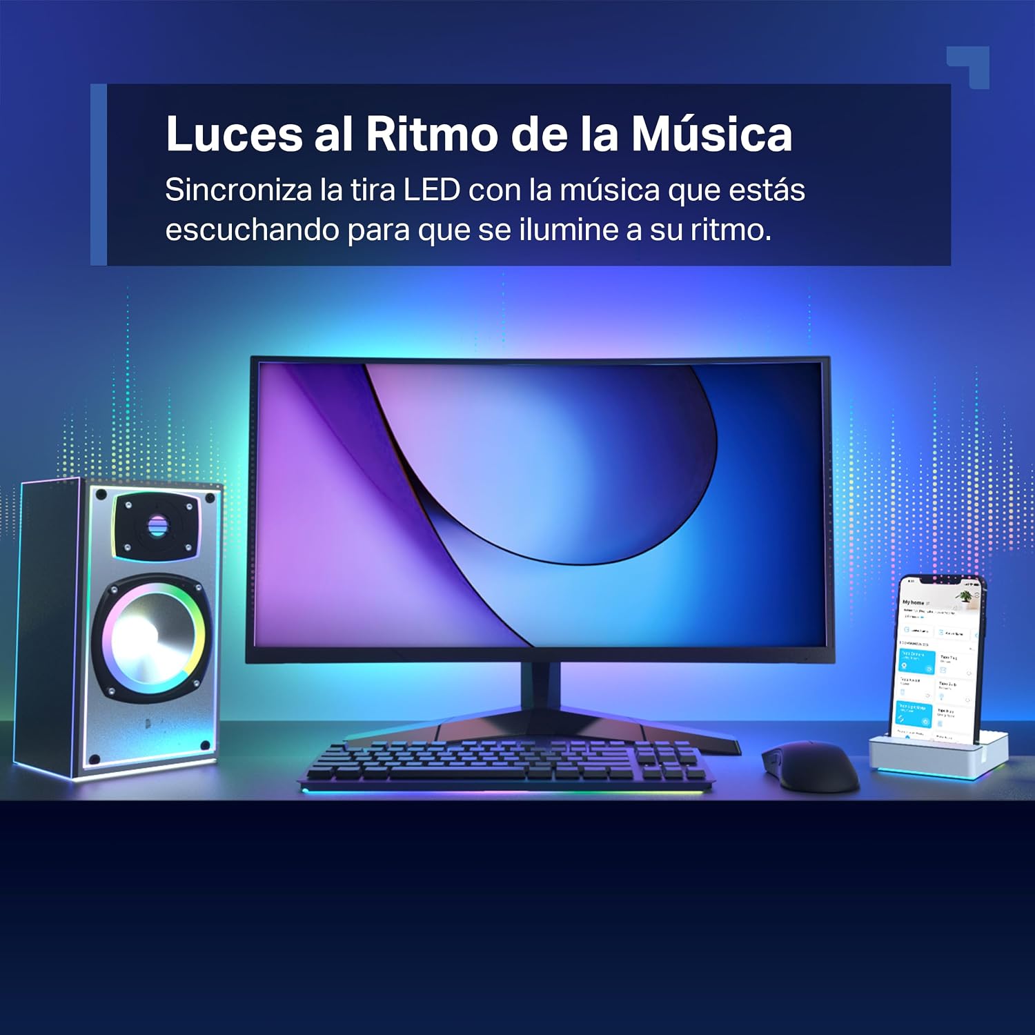 Detalle 2 de Tapo L900-5: Tira LED Inteligente WiFi multicolor RGB para decorar y adaptar ambientes