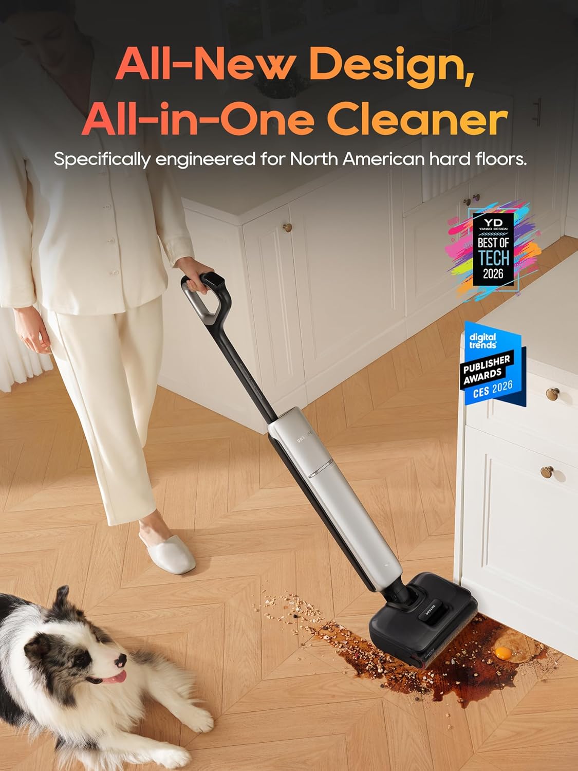 Detalle 2 de DREAME Aero Pro HHR32B Cordless Vacuum Mop, 180° Lie-Flat, Hot Self-Cleaning