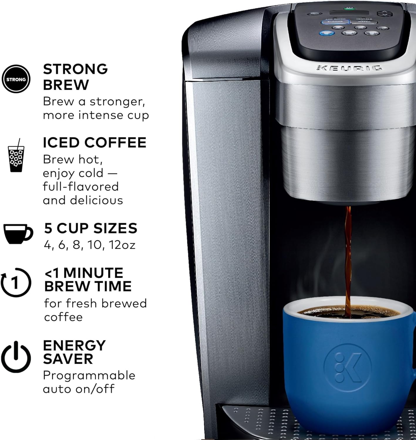 Thumbnail 2 de Keurig K-Elite Single-Serve K-Cup Pod Coffee Maker with Brew Strength & Temperature Control