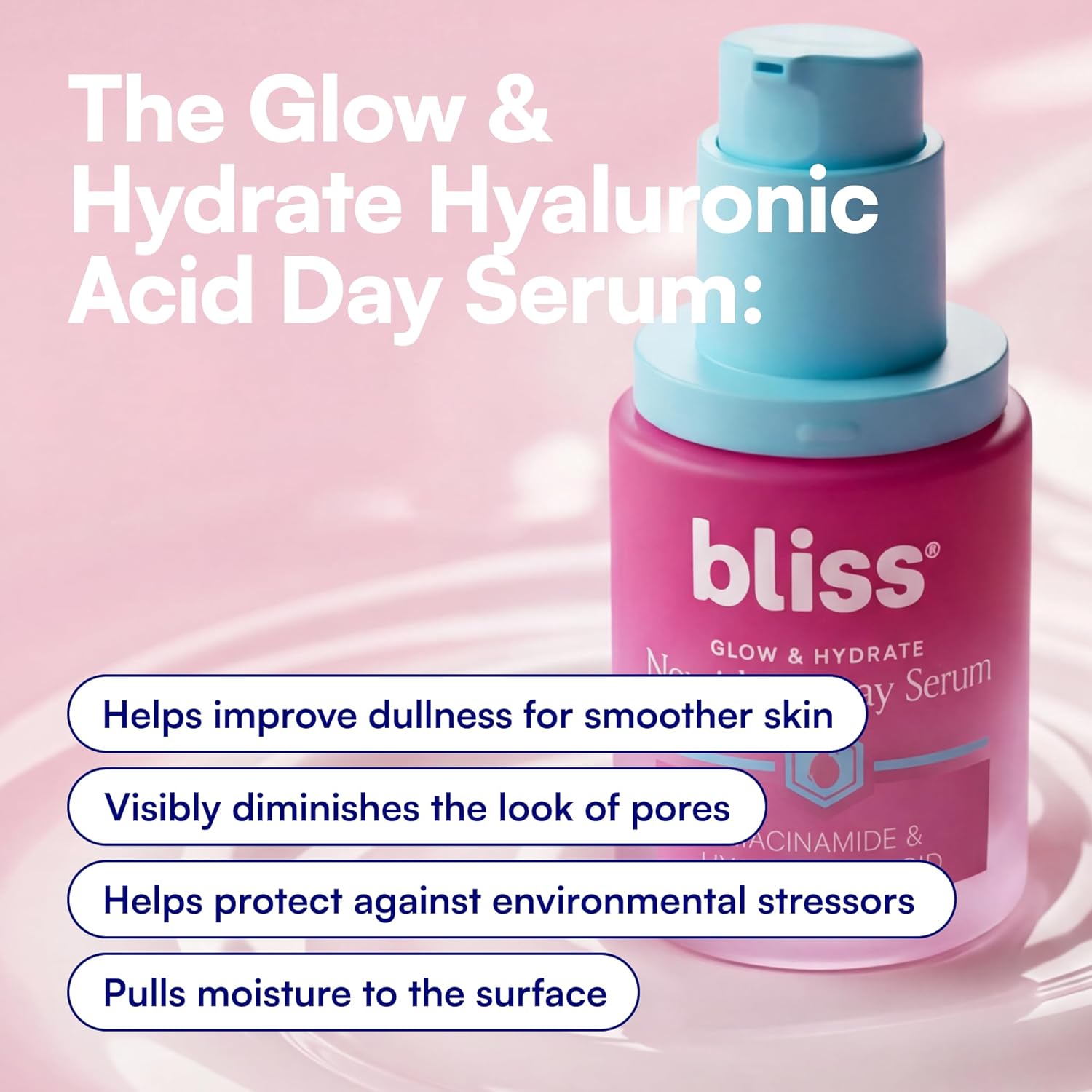 Thumbnail 4 de bliss Bliss Glow & Hydrate Serum (Niacinamide + Hyaluronic Acid) with Vitamin E, 1 fl oz