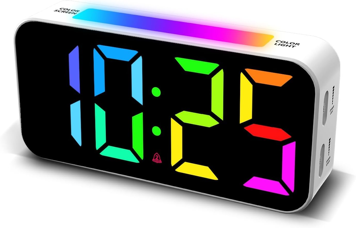 Detalle de Topski 8010 Digital Alarm Clock with Dual Alarms, Dimmable Display and USB Port
