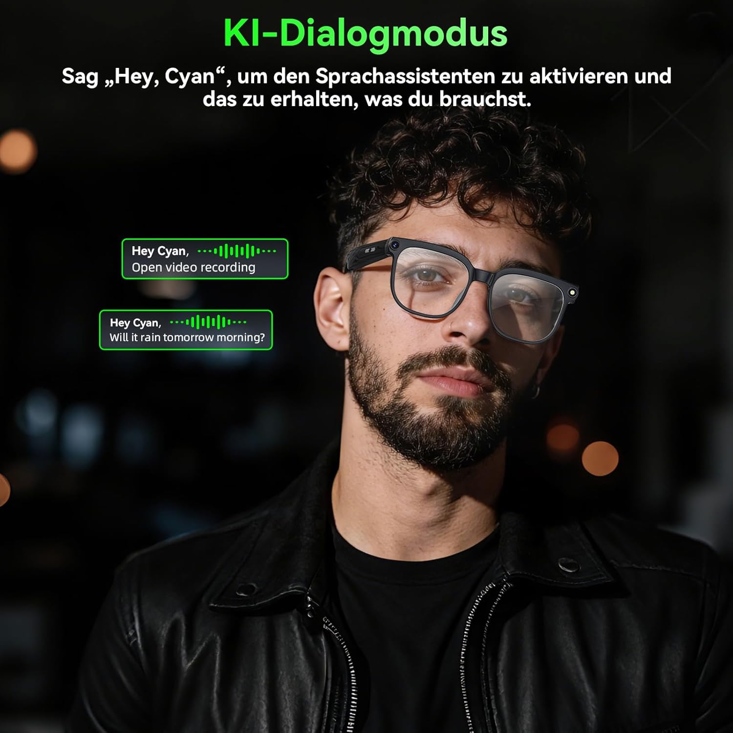 Thumbnail 4 de Kamera-Brille, 8 MP Lünette mit KI – intelligente Brille für Video, Audio & Übersetzungen (blaulichtfilter)