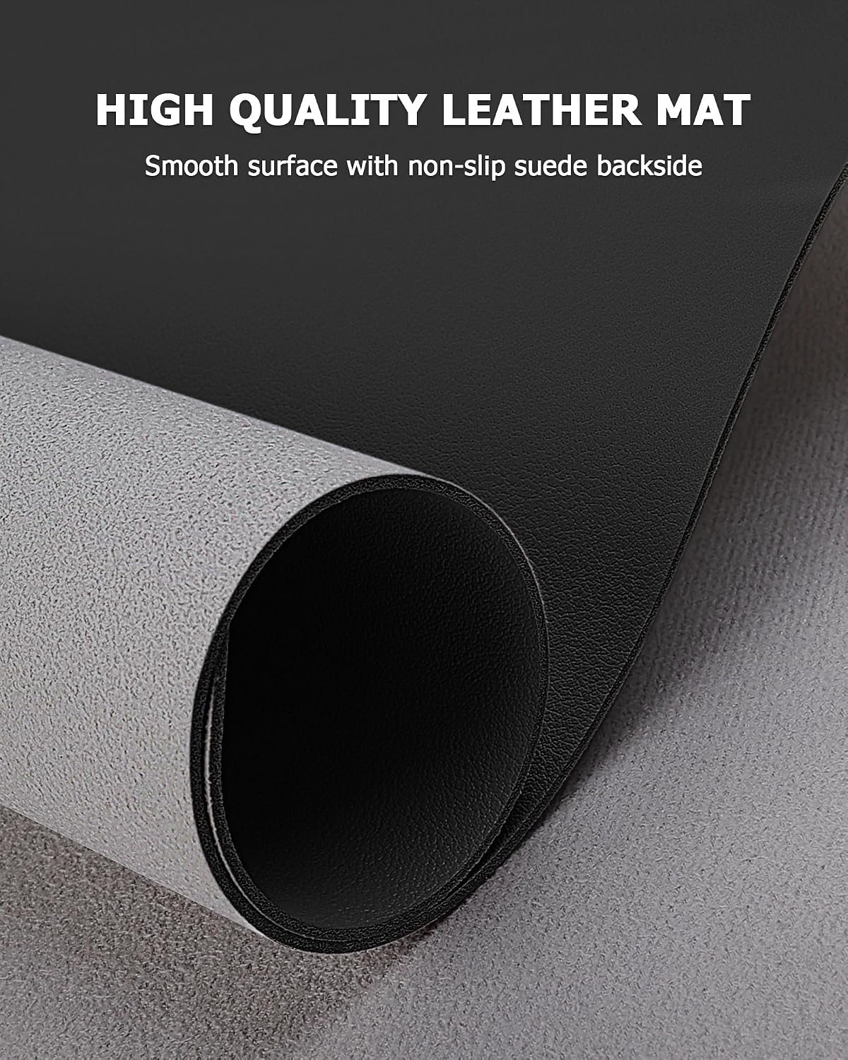 Detalle de MOLMO Non-Slip Desk Mat: Waterproof Leather Writing Pad (120 x 43 cm) – Large Desk Protector for Office & Home