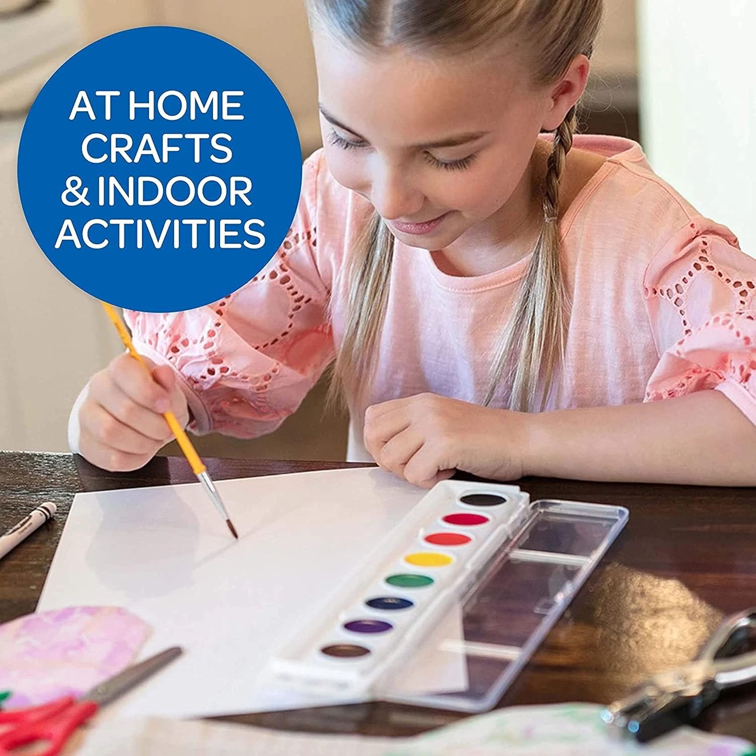 Thumbnail 3 de Crayola Washable Watercolor Paint Sets for Kids (12ct) — washable spring and Easter craft supplies with brush