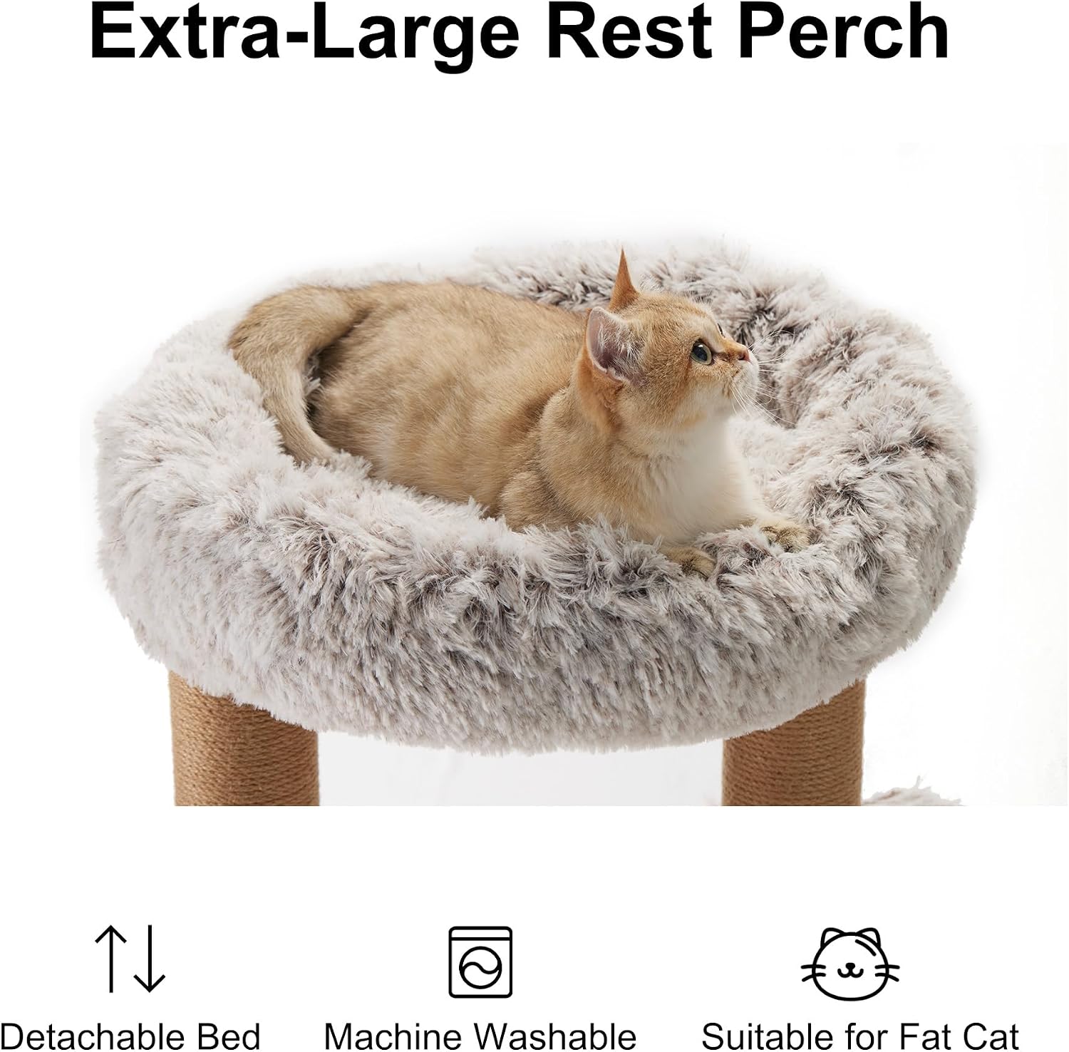Detalle de FUKUMARU Modern Cat Tree 188 cm tall 🐱