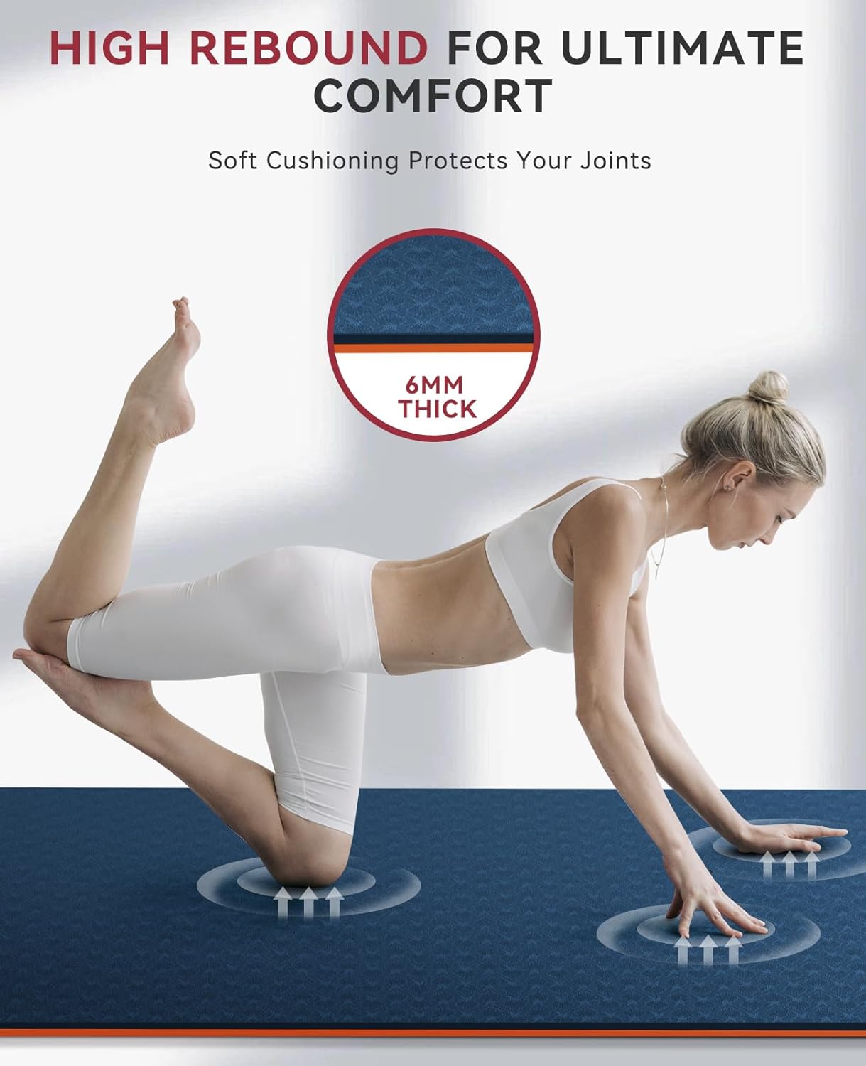 Thumbnail 3 de HAPBEAR Large Yoga Mat 183x91cm 6mm