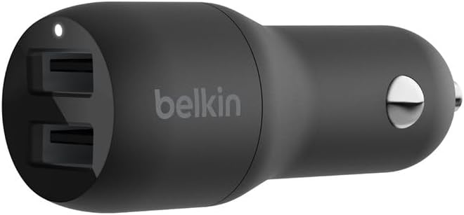 Detalle de Belkin Boost Charge Dual Port USB 24W In-Car Charger (CCB001BTBK)