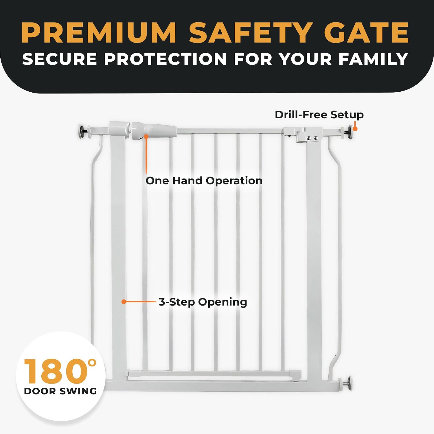Thumbnail 3 de BalanceFrom Easy Walk-Thru Baby Safety Gate, 29.1–33.8-Inch Fit, 30-Inch Tall
