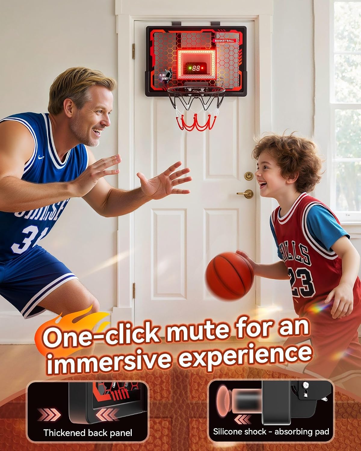 Detalle de Indoor Basketball Hoop Pro 4-Ball Set