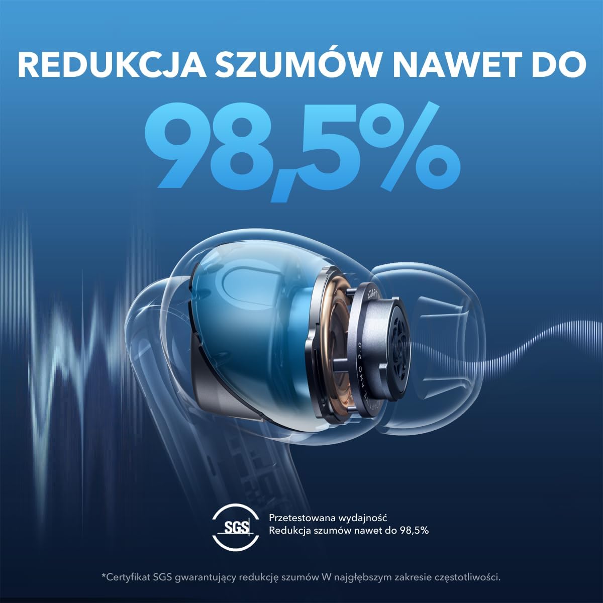 Detalle 2 de Soundcore Liberty 4 NC – białe słuchawki douszne TWS z ANC 2.0 i LDAC