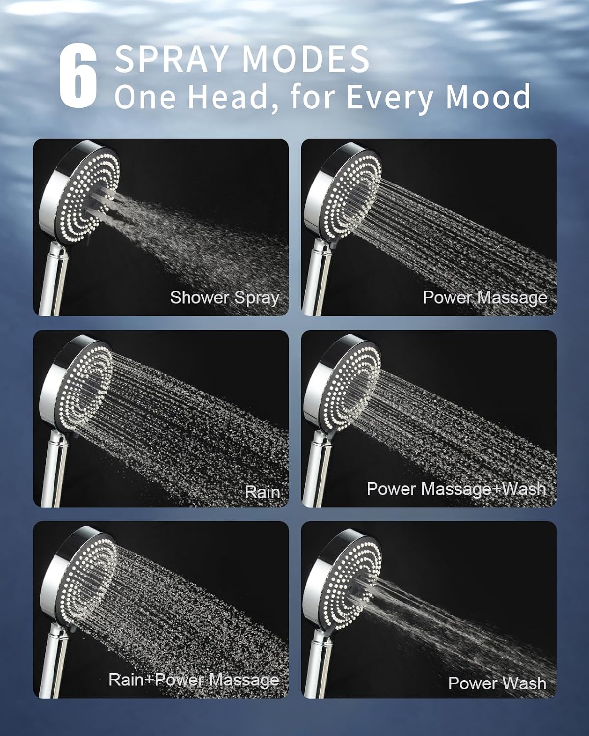 Thumbnail 6 de OFFO Hard Water Filter Shower Head 20-stage