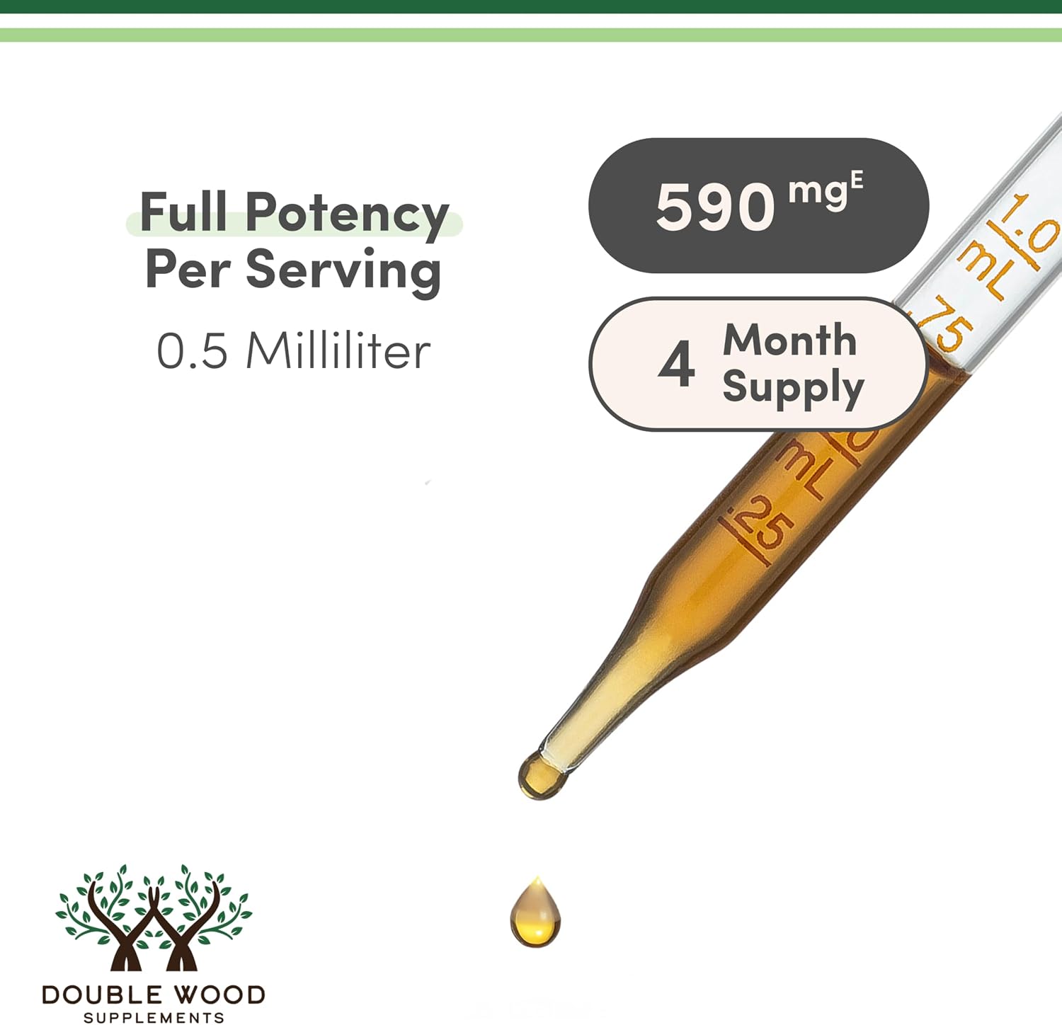 Detalle 2 de Double Wood Lemon Balm Liquid Drops, 120 Servings