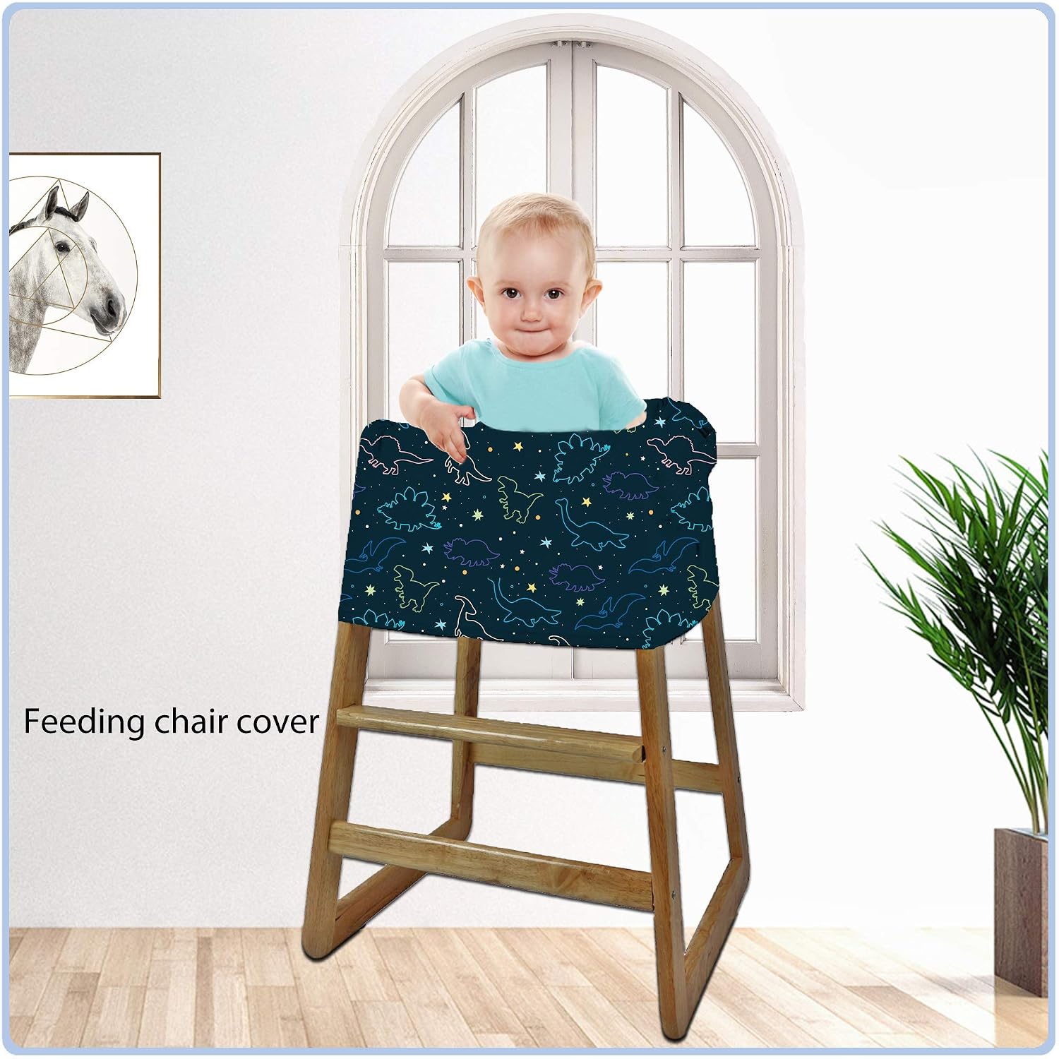 Thumbnail 6 de ByeBye Calorie print-2021 Multi-Use Baby Car Seat Cover, Dark Blue Dinosaur
