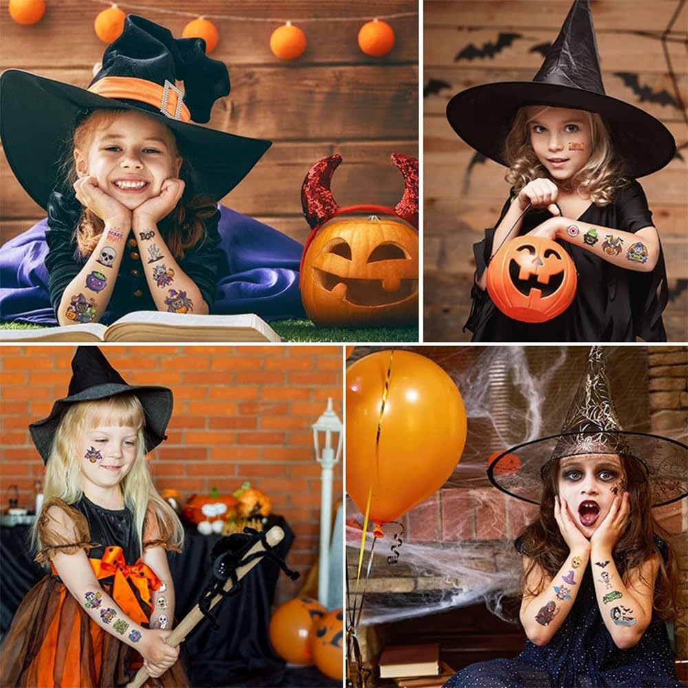 Thumbnail 3 de Halloween Tattoos für Kinder – 12 Blätter Glitzer-Tattoos
