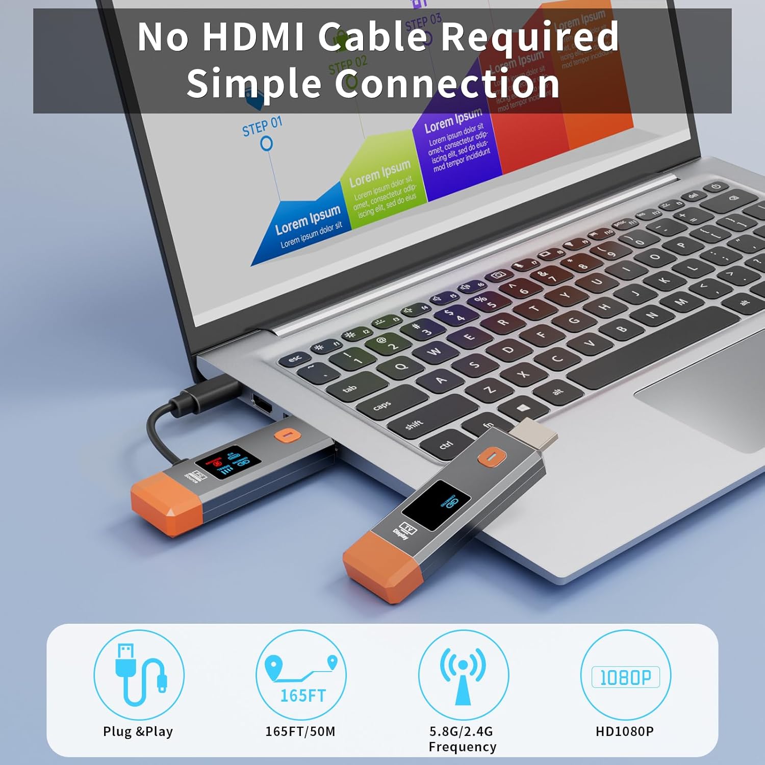 Detalle 2 de Wireless HDMI Extender 328ft ⚡
