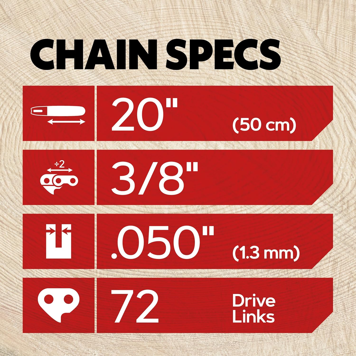 Detalle de Oregon Chainsaw Chain, 20-Inch