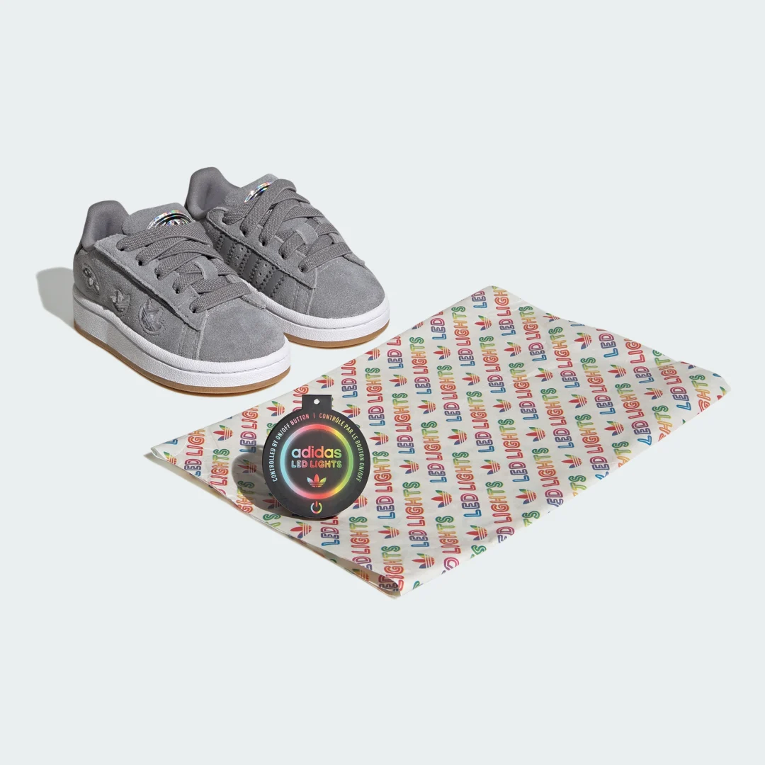 Detalle 2 de Adidas Campus 00s con LED y cordones elásticos – Zapatilla gris