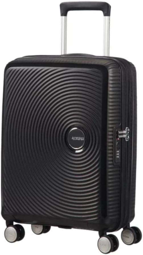 American Tourister Soundbox Spinner S Erweiterbares Handgepäck (55 cm) – Bass Black