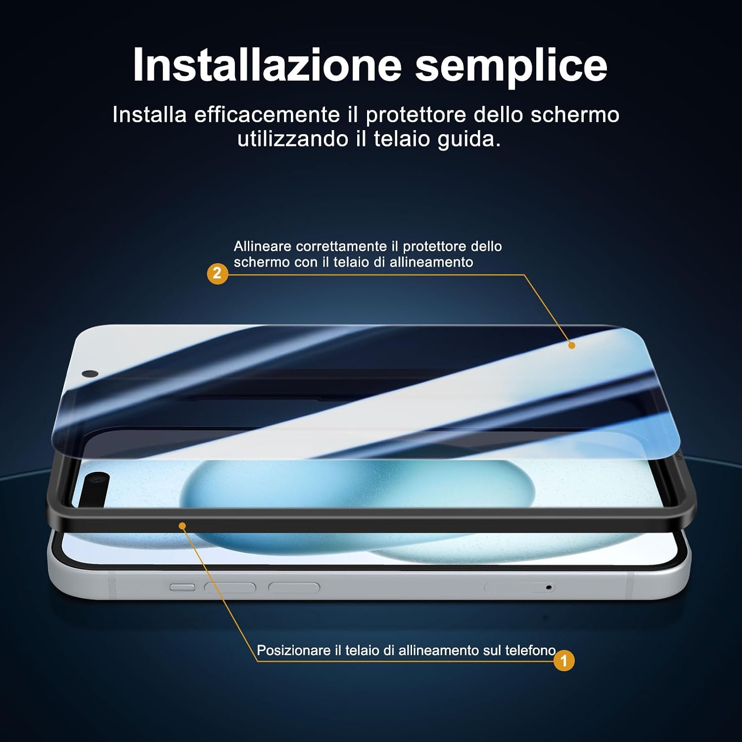 Thumbnail 2 de NEW'C Pellicola Privacy per iPhone 15 6,1″