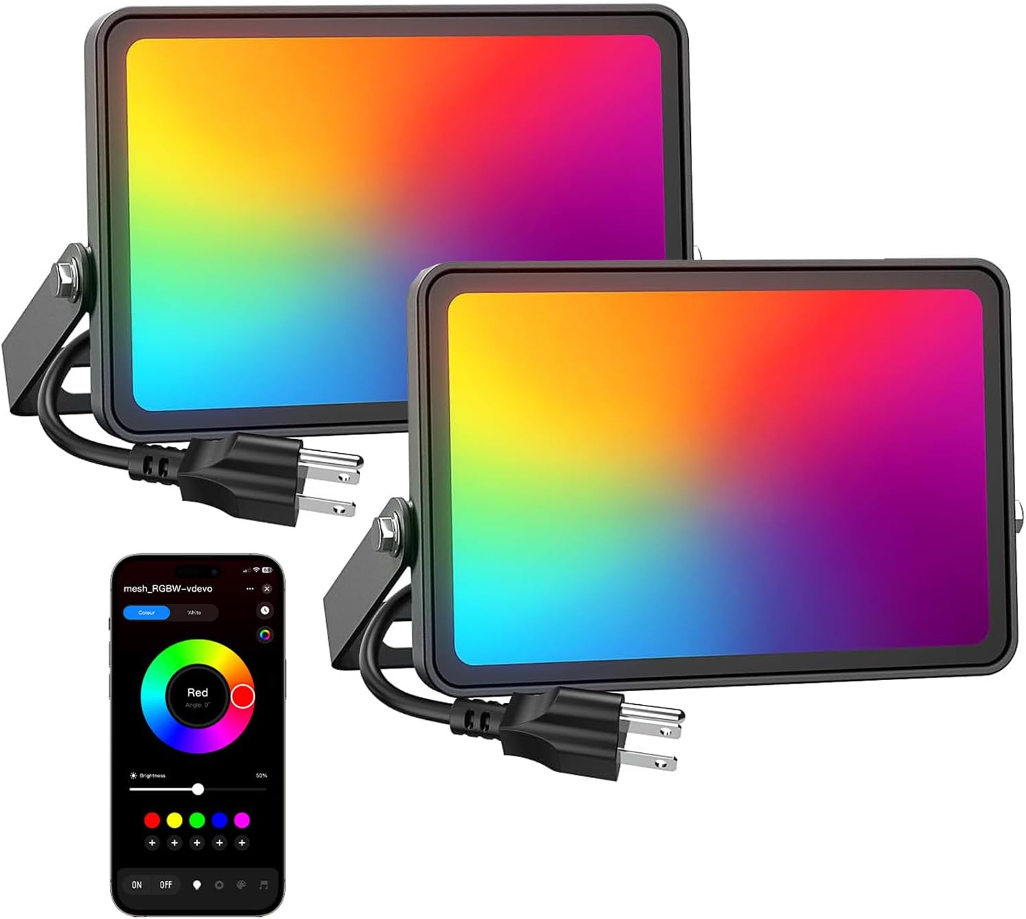 Detalle de Onforu RGB LED Outdoor Flood Light 25W