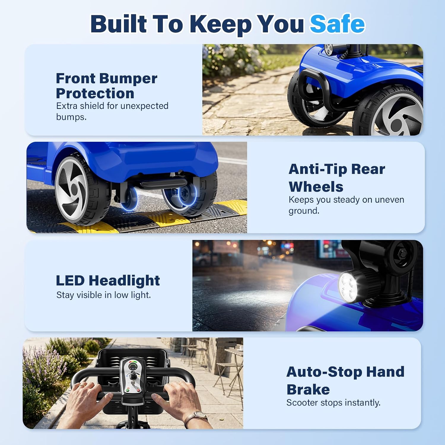 Detalle de 4-Wheel Mobility Scooter with 24V 12Ah Battery