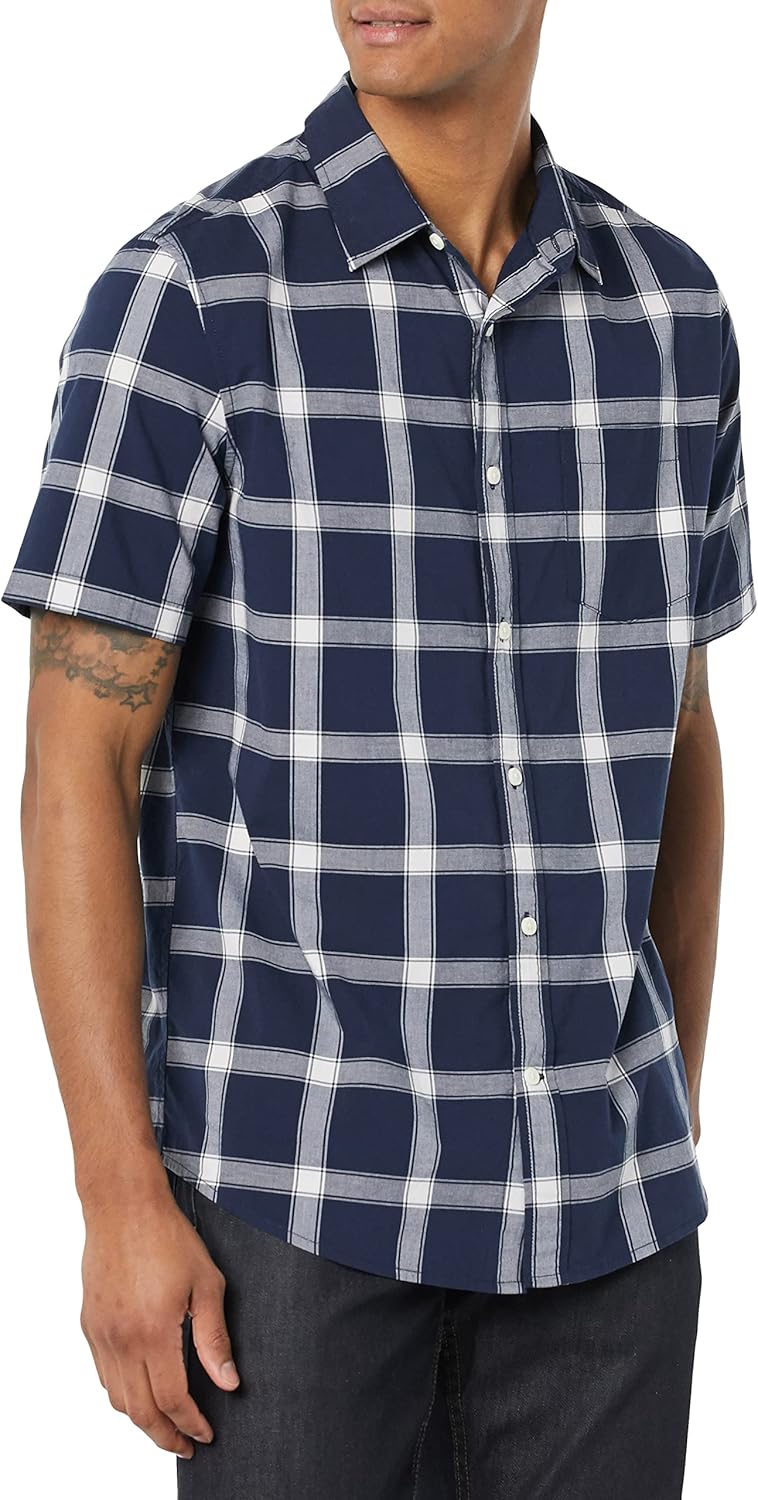 Thumbnail 3 de Amazon Essentials Men's Short-Sleeve Stretch Poplin Shirt (Big & Tall)