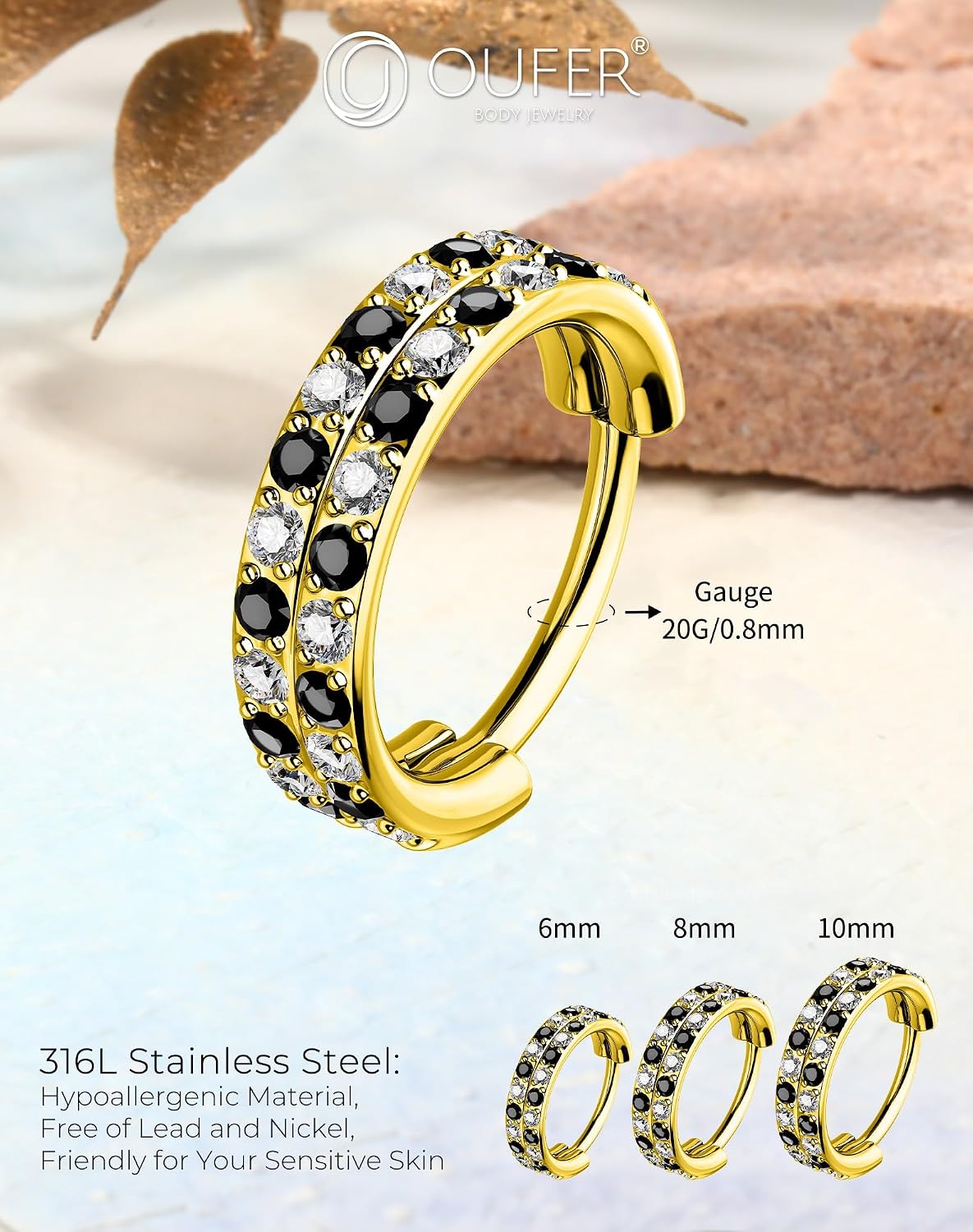 Detalle 2 de OUFER Nose Ring 20G 6 mm