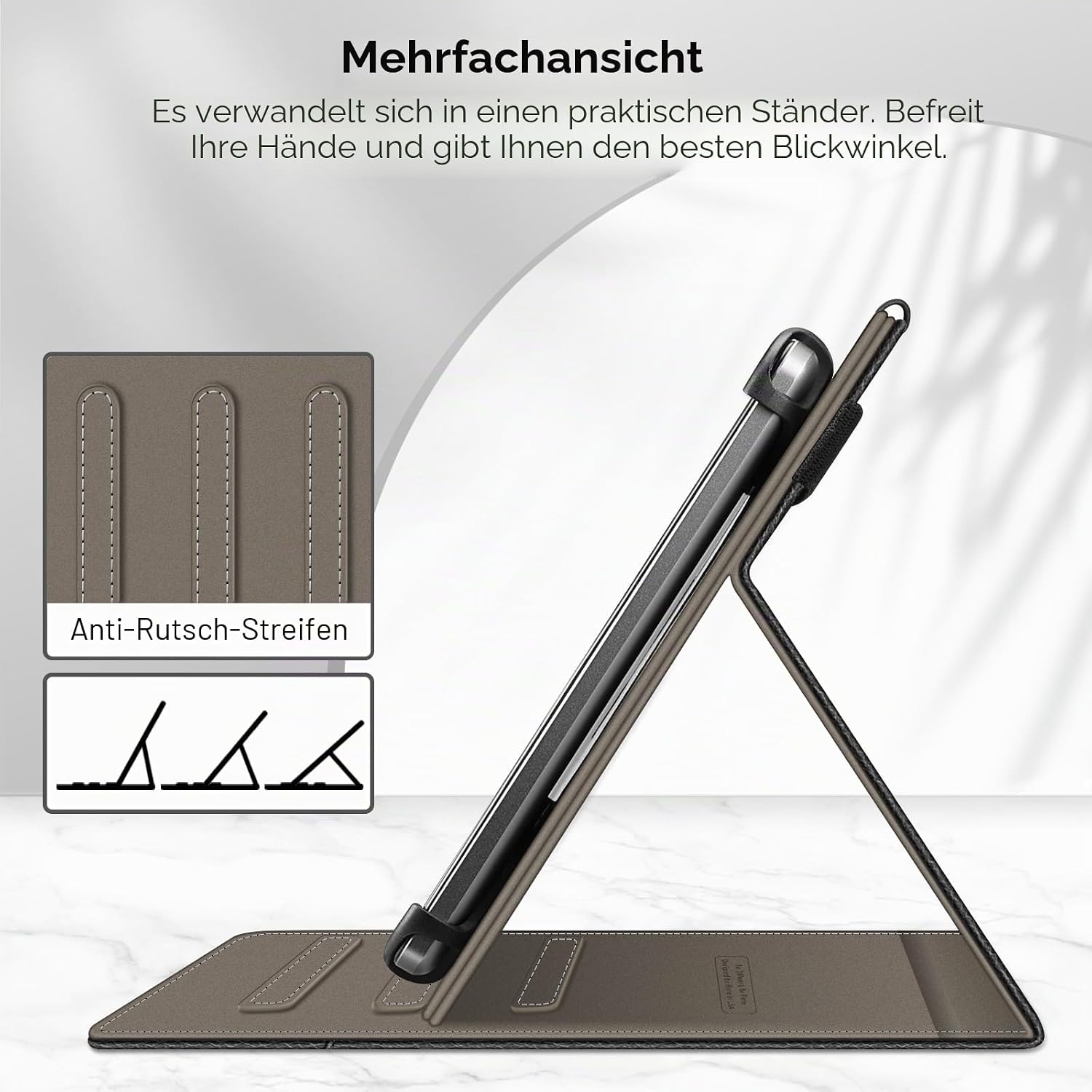 Detalle de Fintie Universal-Hülle für 9–11" Tablets, Multi‑Winkel 🧾