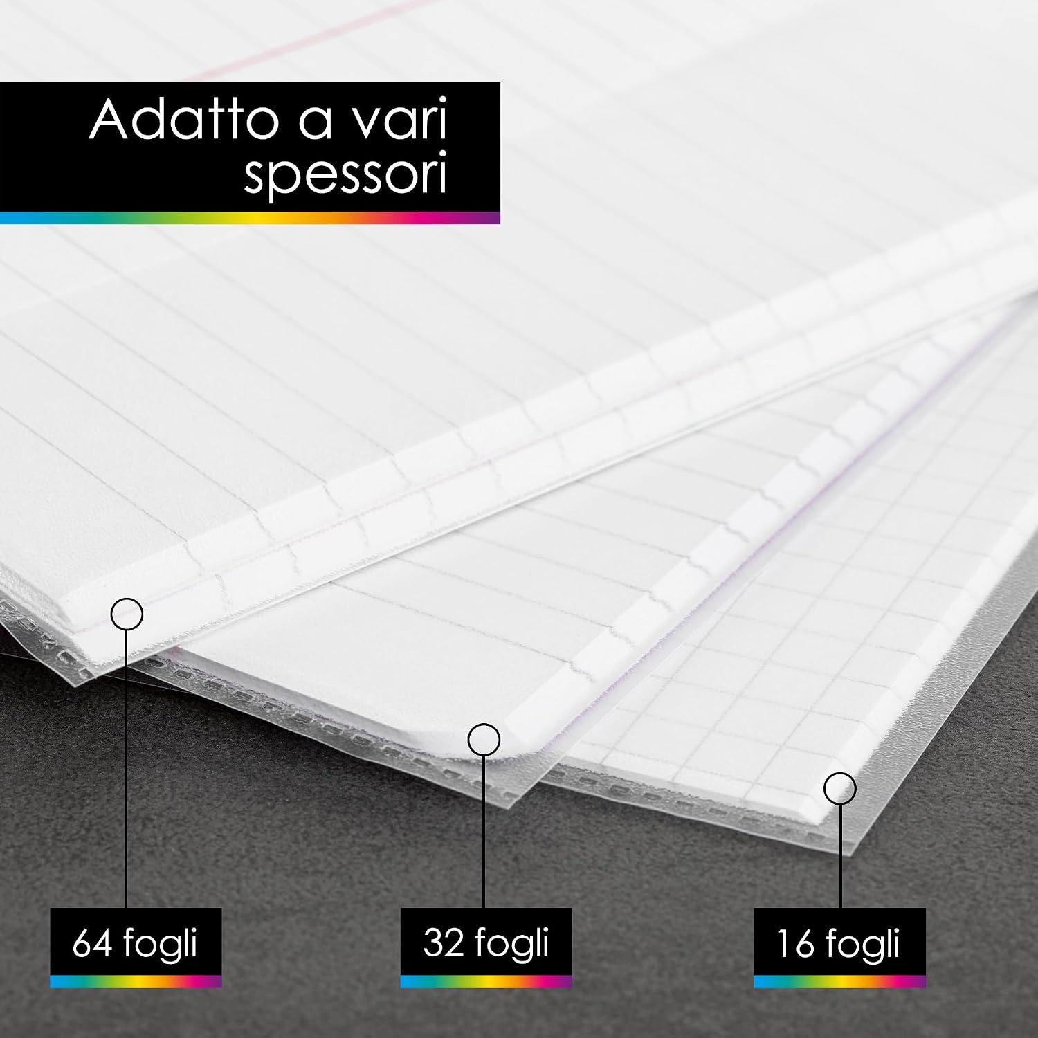 Detalle de OfficeTree Copertine Trasparenti A4 25x – Foderine per Quaderni in Plastica PP Ecologica, Resistente allo Sporco e all'Acqua