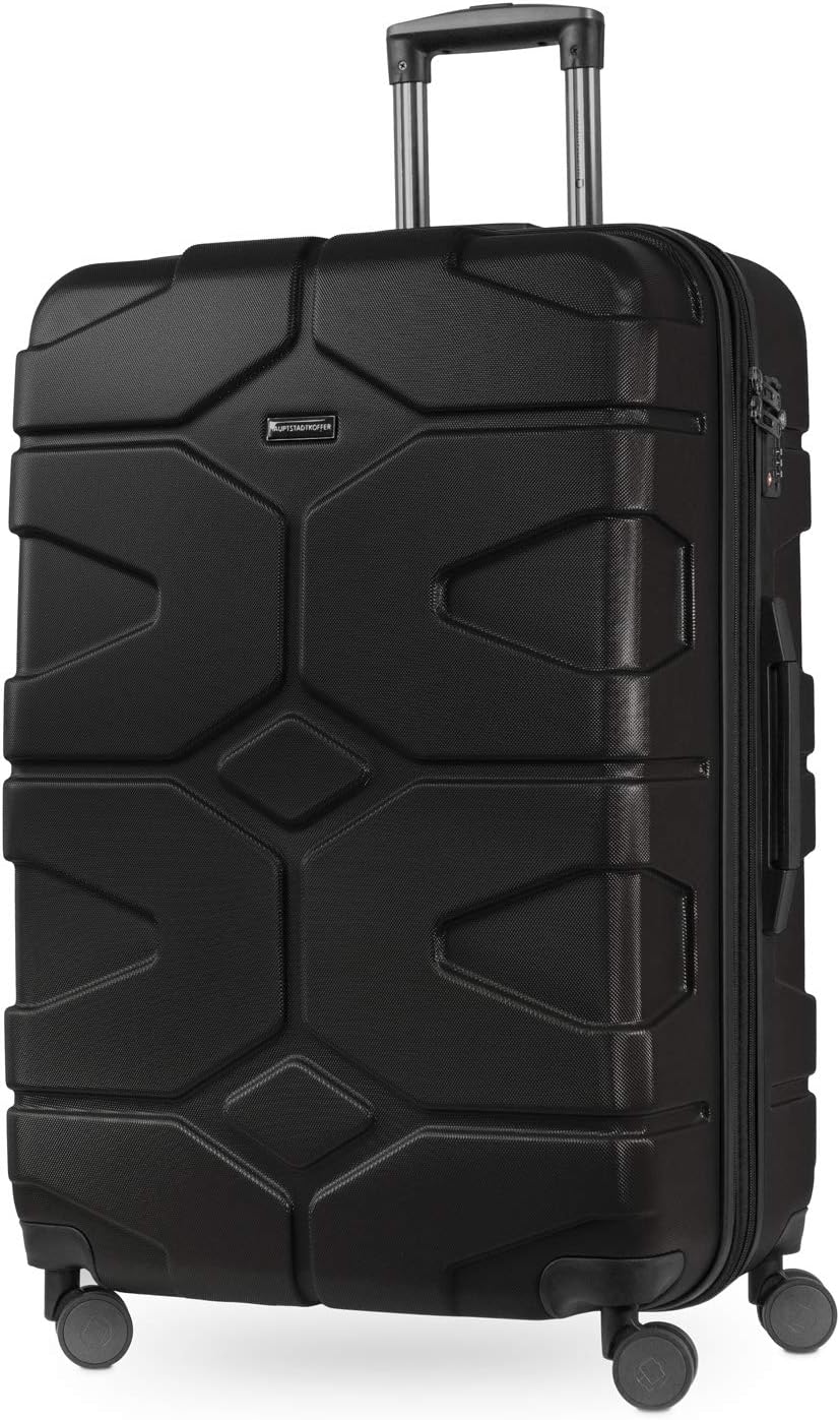 Detalle de HAUPTSTADTKOFFER - X-Kölln: Valigia da viaggio espandibile rigida 76 cm, ABS, TSA, 107-120 L, Nero