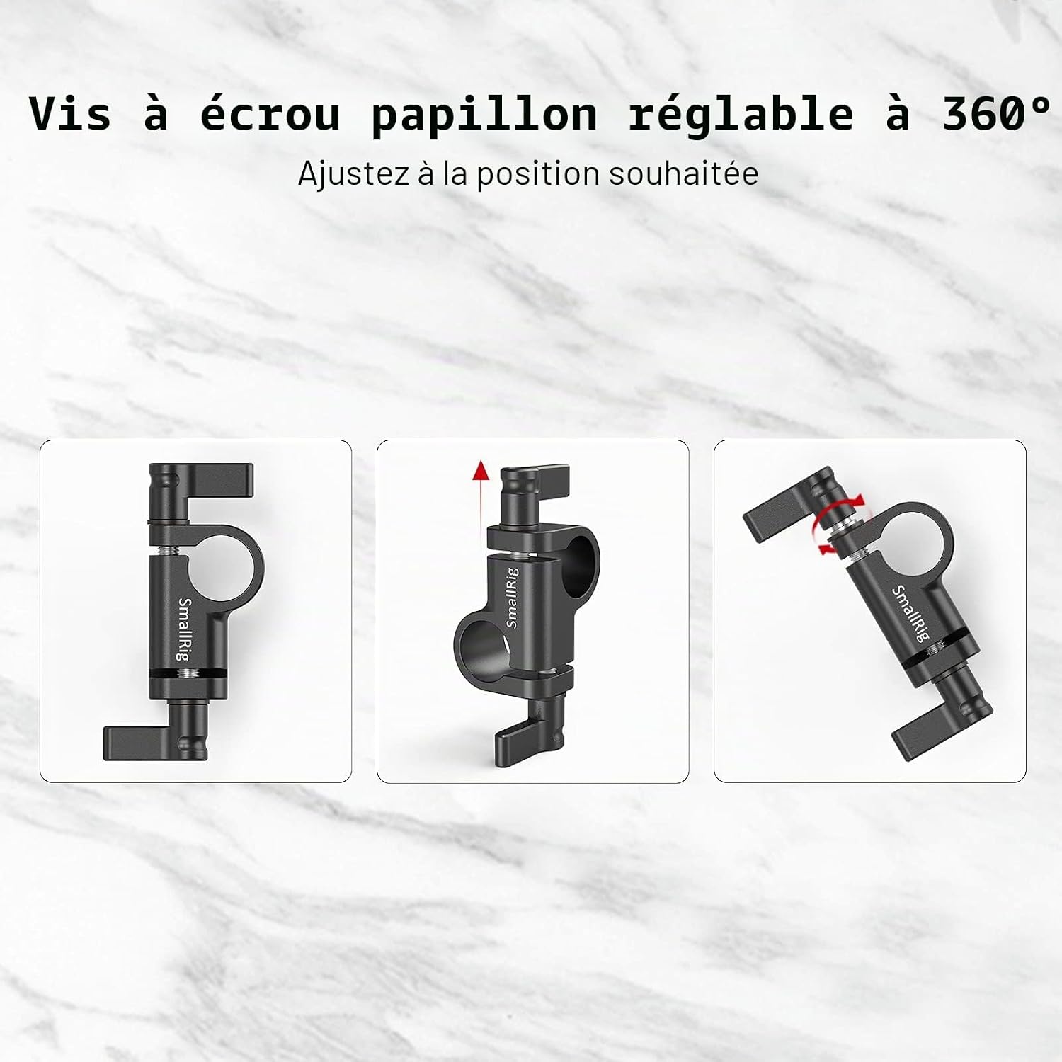 Detalle 2 de SMALLRIG 15 mm Dual Rod Clamp 90° pour tige