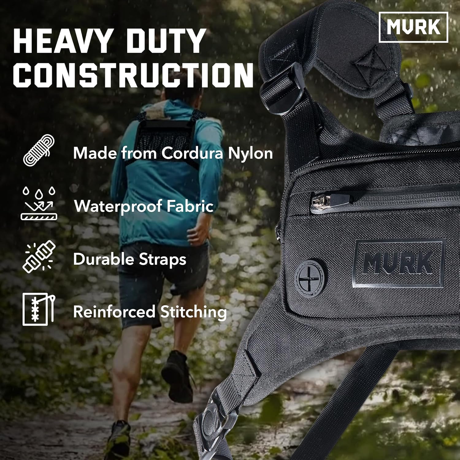 Thumbnail 5 de MVRK Water Resistant Chest Pack running vest