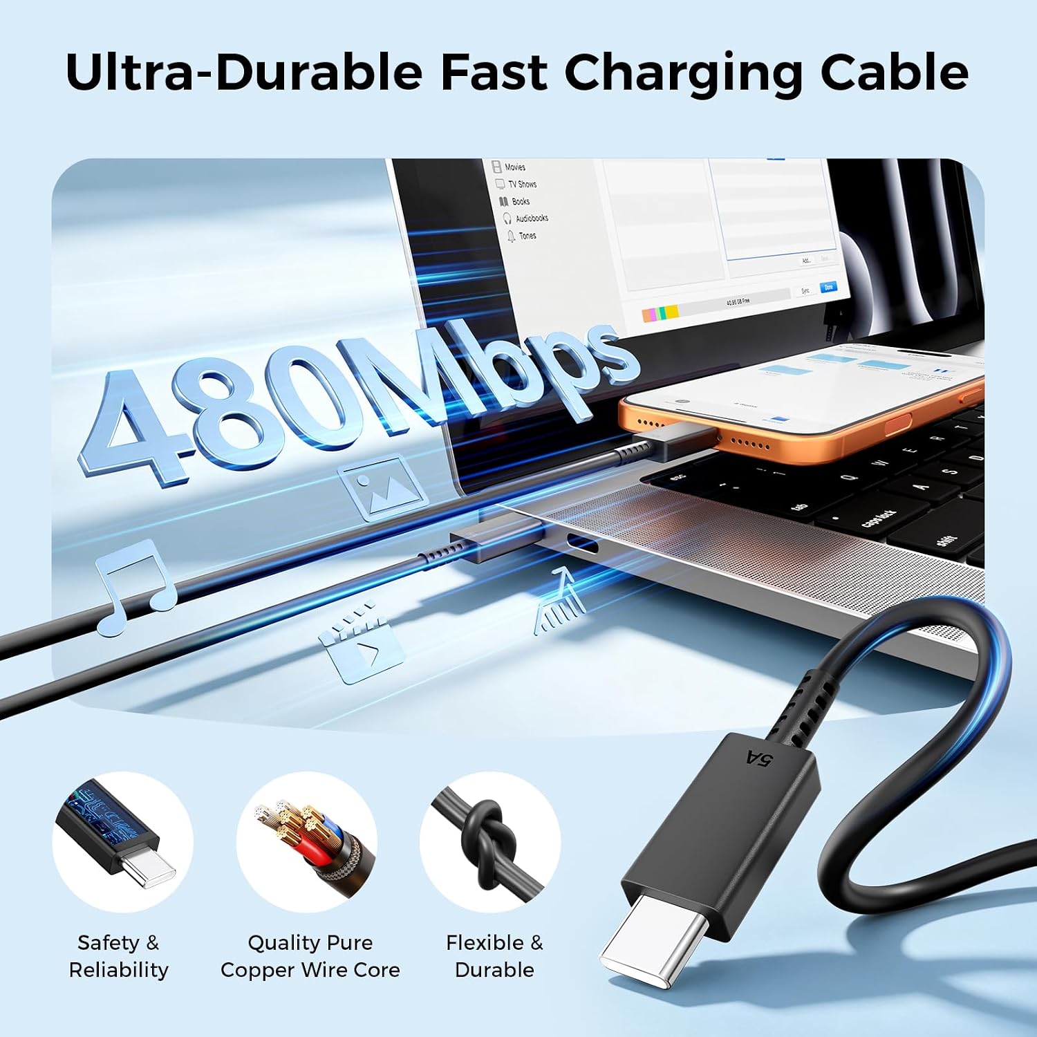 Thumbnail 6 de XUWZG YX-PD45W 45W USB-C Charger Set with 10-Foot and 6-Foot Cables