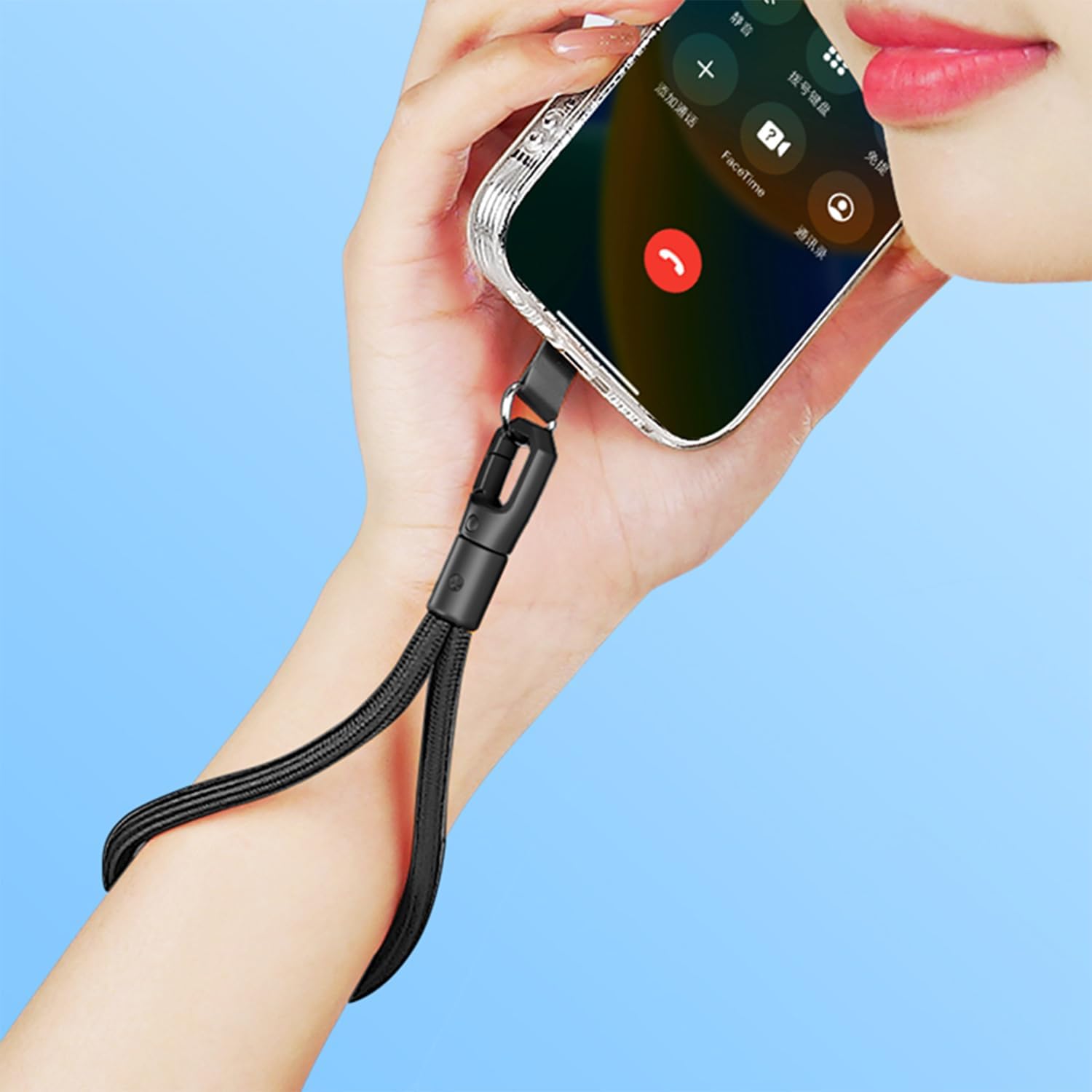 Thumbnail 1 de MORSUNBELA 2 Cordon téléphone portable – chaîne courte antidérapante en polyester