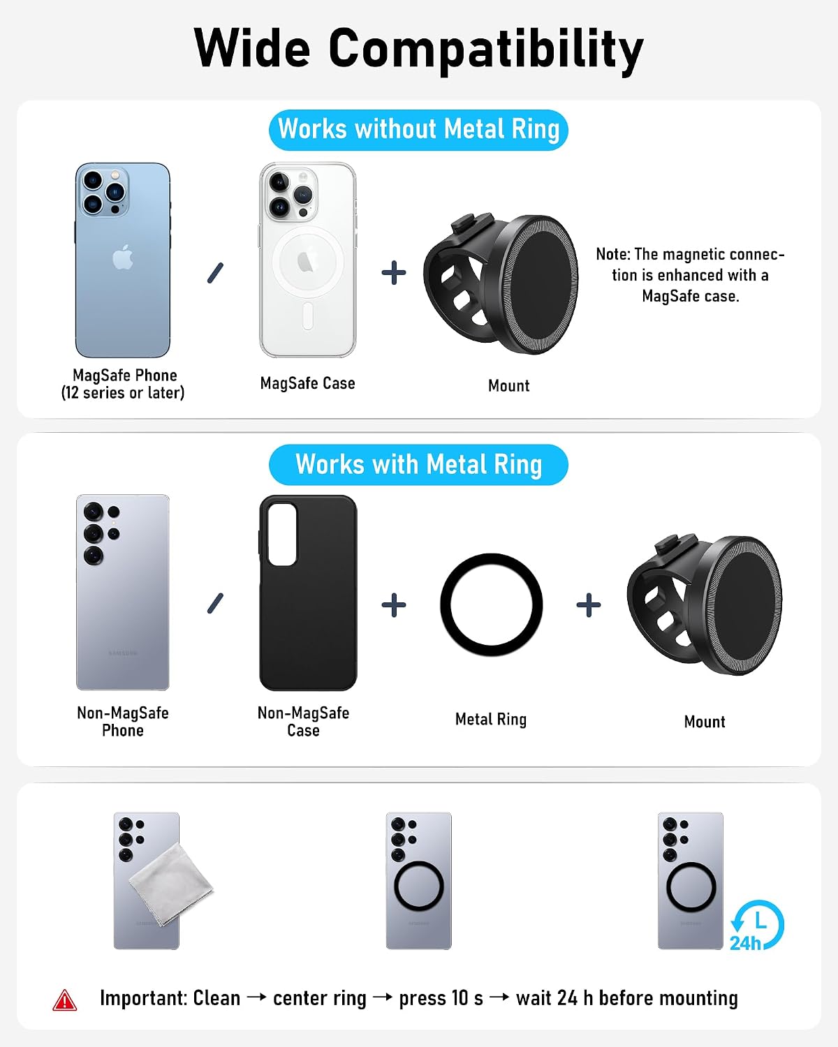 Thumbnail 6 de Stroller Phone Holder with MagSafe Compatibility and 17x N52 Magnets