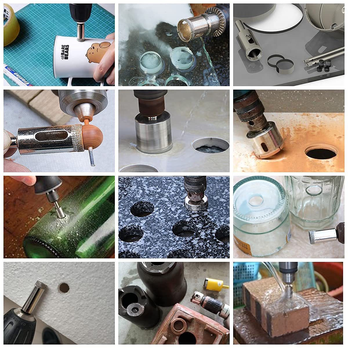 Thumbnail 6 de Flintronic Diamantbohrer-Set (15-teilig) für Glas & Fliesen mit Diamantbeschichtung