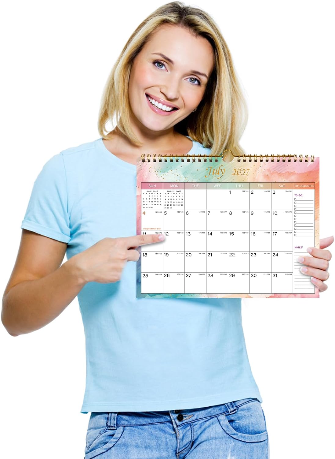 Thumbnail 5 de Lbylyhxc Colorful 2026–2027 Wall Calendar, 18 Months, 11" x 8.5