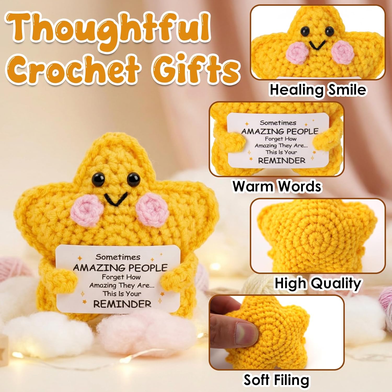 Detalle de Thank You Gift: Handmade Crochet Star