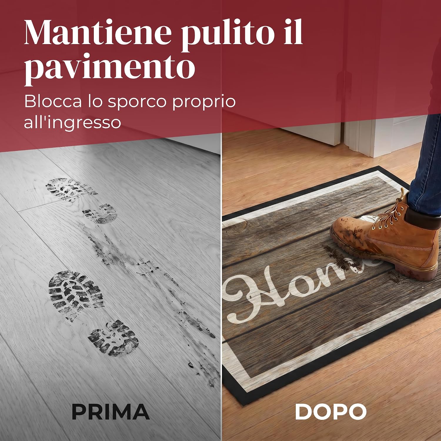 Detalle de Valia Home Zerbini per ingresso 40 x 60 cm: antisporco, antiscivolo e resistente