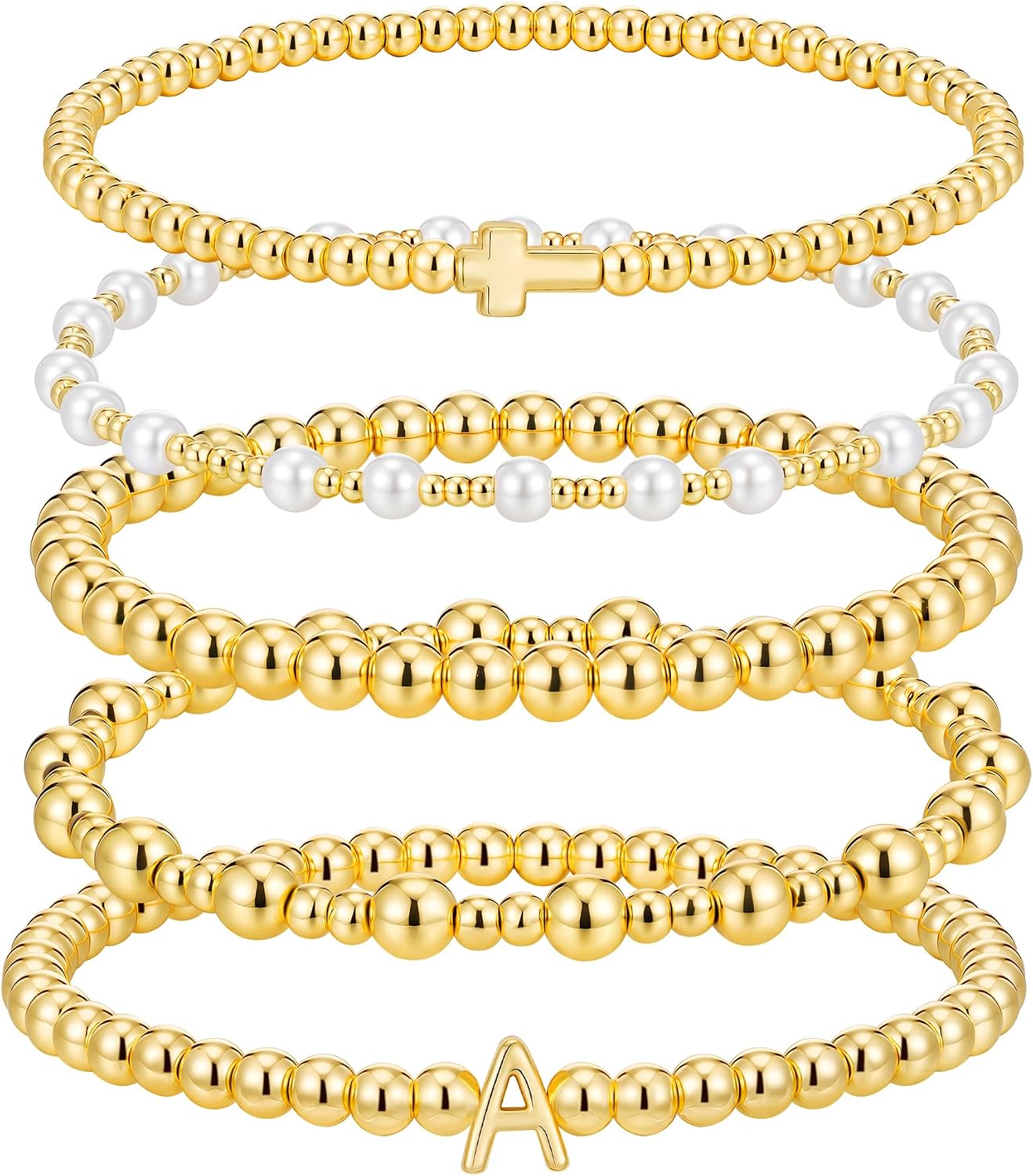 Thumbnail 6 de Diorra Gold Bracelet Set, 14K Gold-Plated