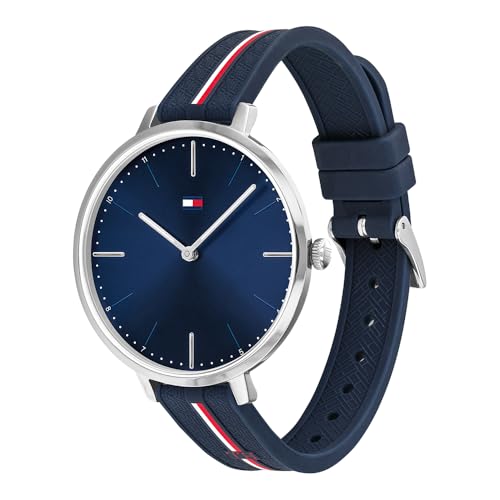 Detalle 2 de Reloj analógico de mujer Tommy Hilfiger 1782154 con correa de silicona azul marina