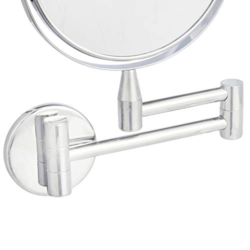 Detalle 2 de Amazon Basics Espejo de Vanidad Redondo Cromo 38.6cm🪞